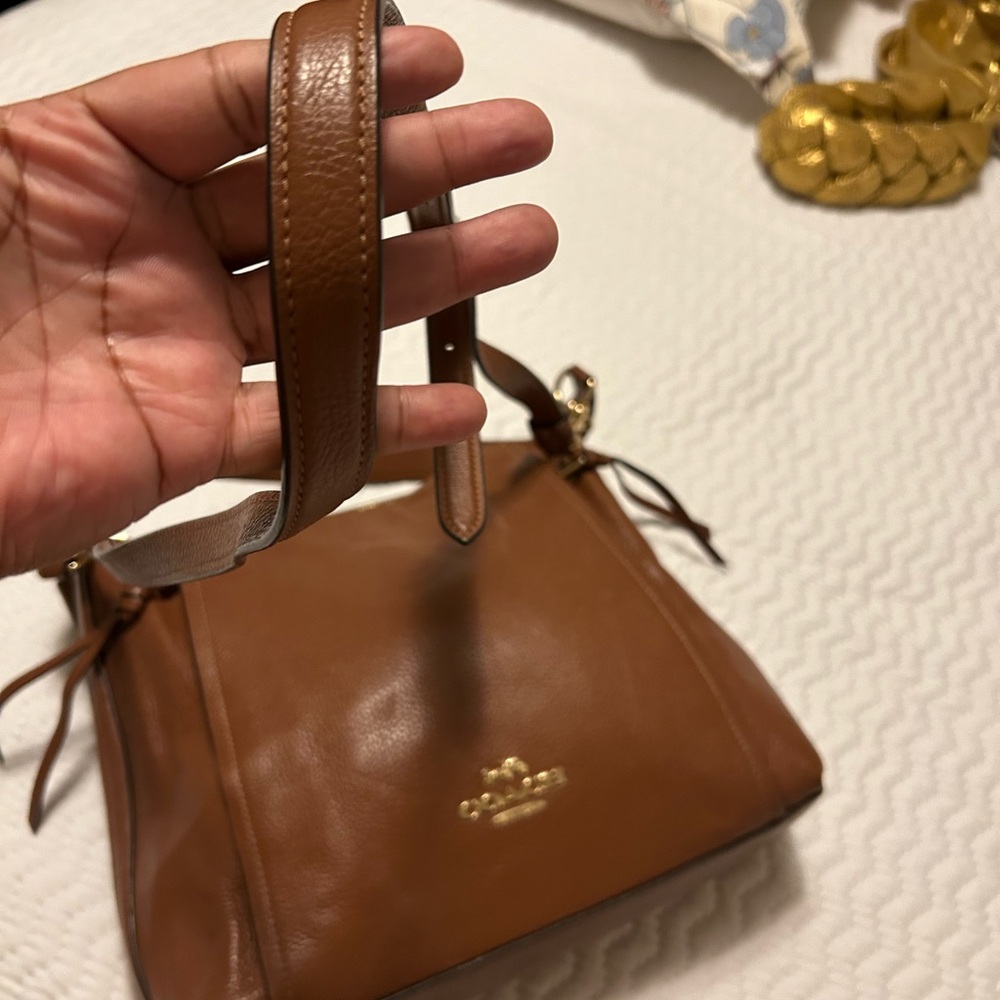 Coach Brown Leather Shoulder Bag - Picture 4 of 5